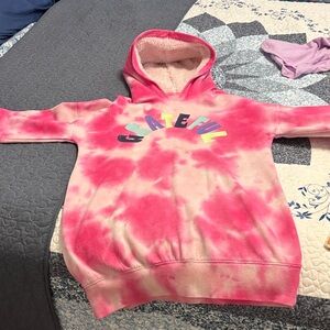Justice Vibrant Pink and Cream Hoodie